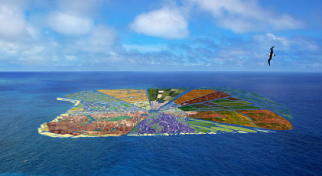 Let's Recycle The Swirling Vortex Of Plastic Garbage Into An Island Utopia