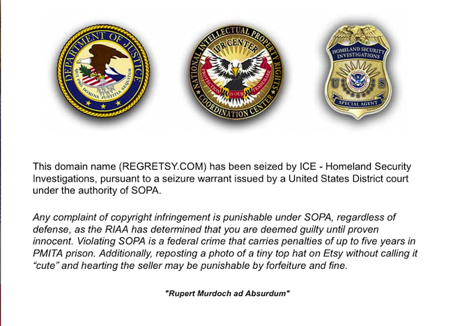Regretsy Founder: SOPA Focuses On Things It Shouldn't