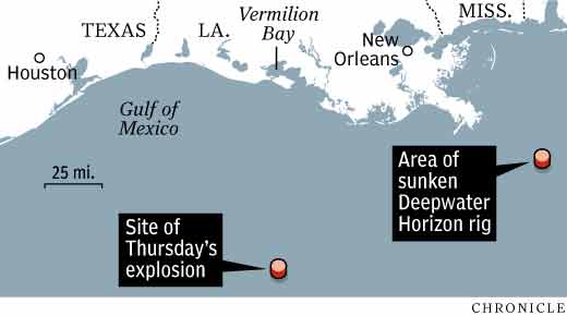 Petroleum Platform Explodes In The Gulf Of Mexico