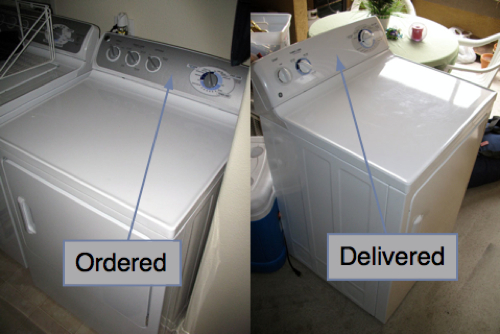 Sears.com Repeatedly Delivers Wrong Dryer, Doesn't Correct Website