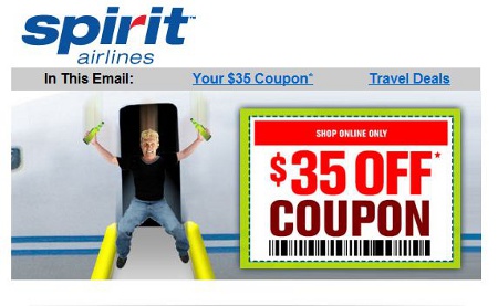 Spirit Airlines Spoofs JetBlue Slide-Jumper With "Don't Be
Blue" Coupon