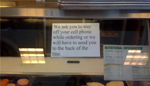 Subway Says Get Off Your Phone Or Go To The Back Of The Line