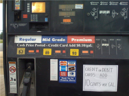 Is This $0.10 Credit/Debit Surcharge On Gasoline Allowed?
