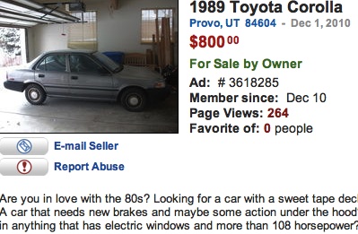 This Used Car Ad Is Totally Tubular