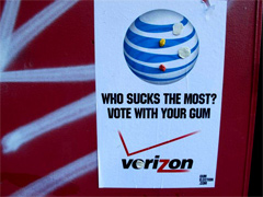 Who Sucks The Most, AT&T Or Verizon? Vote With Your Gum