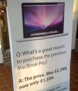 Computer Store Ad Uses Picture Of New MacBook Pro To Sell Old Ones