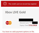 Microsoft Zombie-Bills Expired Credit Card For Xbox Live
