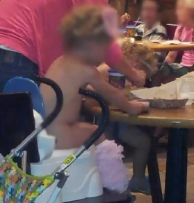 Potty Training Your Kids At The Restaurant Table Might Possibly Upset Nearby Diners