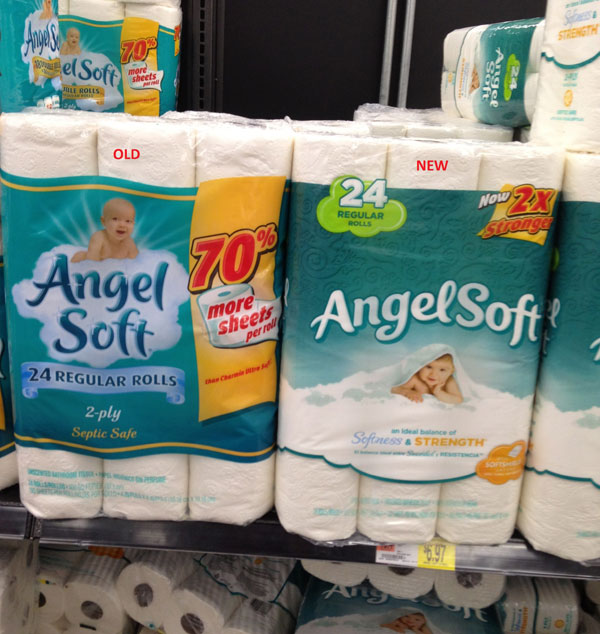 Angel Soft Toilet Paper Changes Packaging, Shrink Rays Content While They’re At It