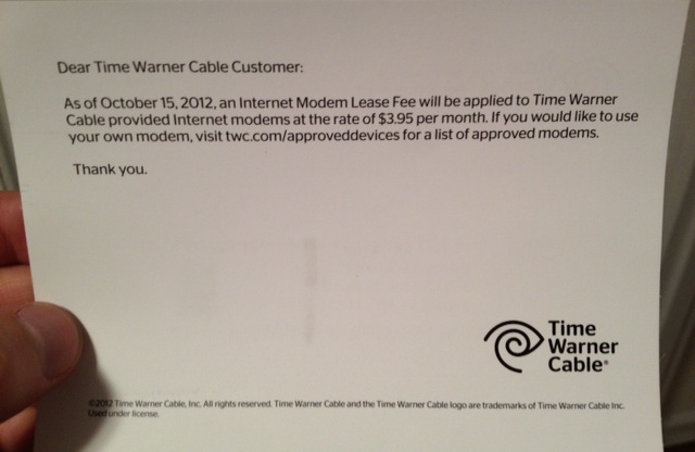 A friendly notice from TWC