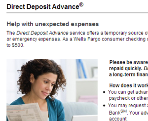 Wells Fargo's "not a payday" loan