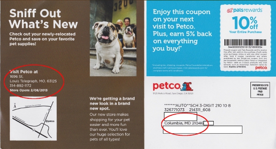 Petco may not understand that all the states beginning with "M" are located near each other.