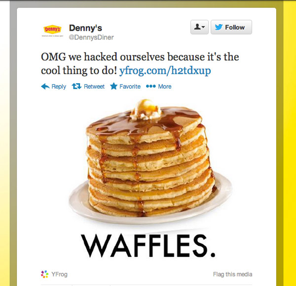 Denny’s Wants To Be Like All The Cool Companies, Pretends To Get Hacked