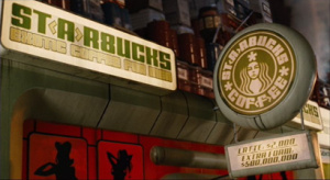 In Idiocracy, Starbucks offers "exotic coffee for men."