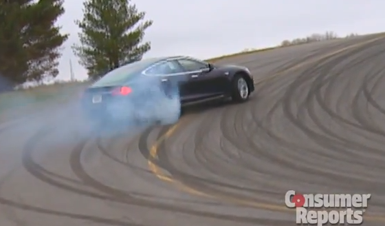Watch As Consumer Reports Goes Drifting In $90,000 Tesla S