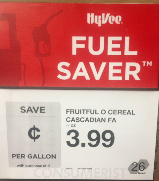 HyVee Prints Sign To Say, ‘Nope, No Fuel Discount On This Either’
