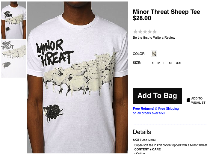 Ian MacKaye OK With Urban Outfitters Selling $28 Minor Threat Shirts; Thinks You’re An Idiot If You Buy One