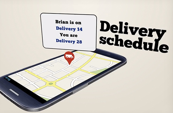 Follow Brian as he makes his way to your door with your order.