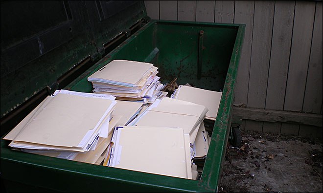 A Sylvan Learning Center in Beaverton, OR, put file folders with customer info -- including credit card and Social Security numbers -- in a dumpster.