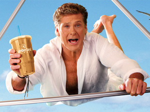 One of The Hoff's high-flying ads.