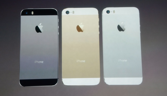 The three variations on the new iPhone 5S.