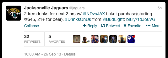 Jacksonville Jaguars Offer Free Beer To Anyone Willing To Buy Tickets