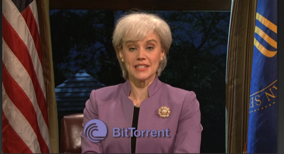 This is not HHS Secretary Sebelius, and BitTorrent is not The Pirate Bay.