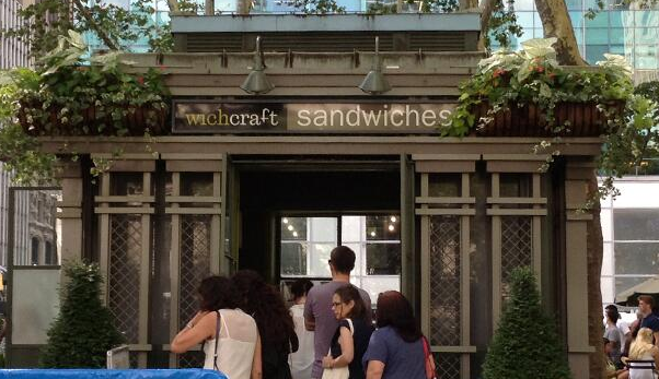 The 'wichcraft location in New York City's Bryant Park. (Photo: @wichcraft)