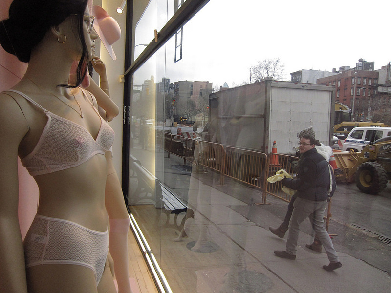 American Apparel Puts Up Window Display Of Mannequins In Underwear, Pubic Wigs