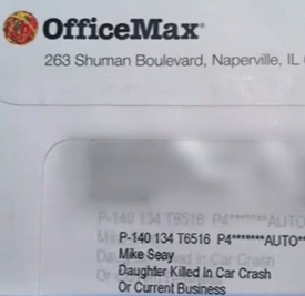 OfficeMax Addresses Junk Mail To Dad Of ‘Daughter Killed In Car Crash’