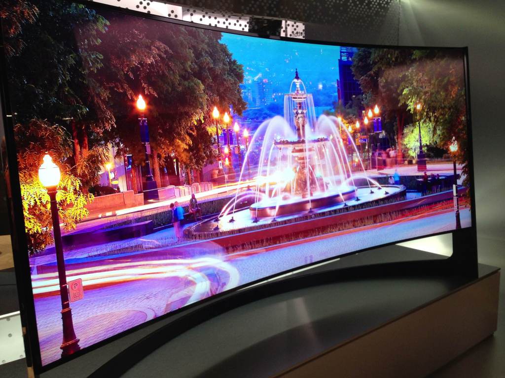 One of Samsung's curved displays.