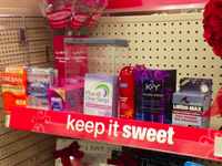 CVS Valentine’s Display “Keeps It Sweet” With Candy, Flowers, Condoms, Plan B, Toy Handcuffs