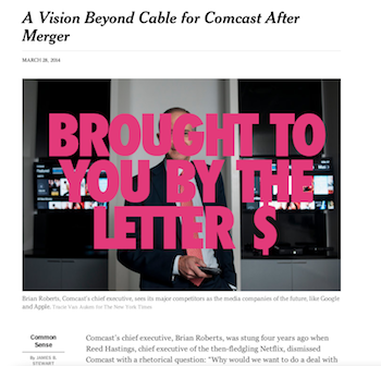 Let’s Count The Ways In Which The NY Times’ Love Letter To The Comcast Merger Is Full Of Bull