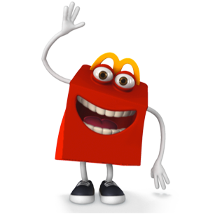Joining all the creepy mascots that have come before him is Happy the new McDonald's Happy Meal mascot. 
