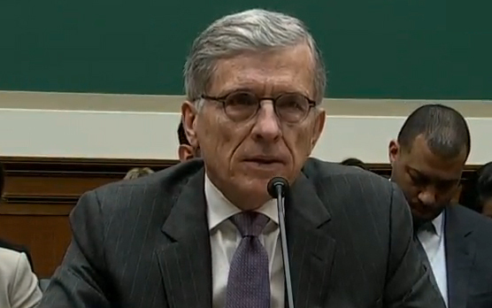 FCC chairman Tom Wheeler testifying before the House on May 20, 2014.
