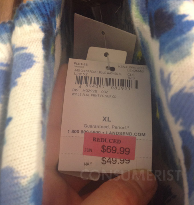 Markdown At Lands’ End Means You Pay $20 More