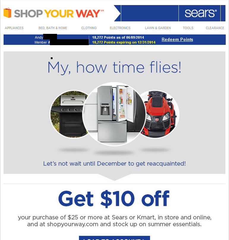Sears Reminds Customers: Only 199 Shopping Days Until Christmas