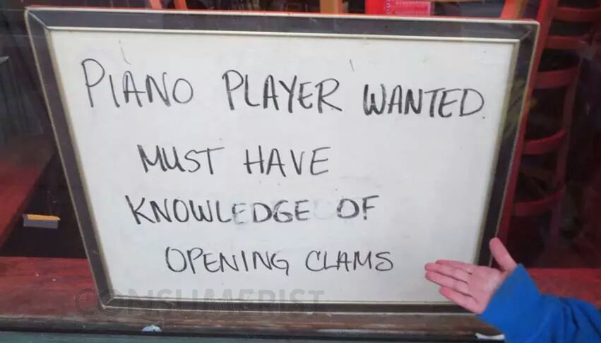 If You Dream Of Playing Piano While Shucking Clams, We Know A Place That’s Hiring