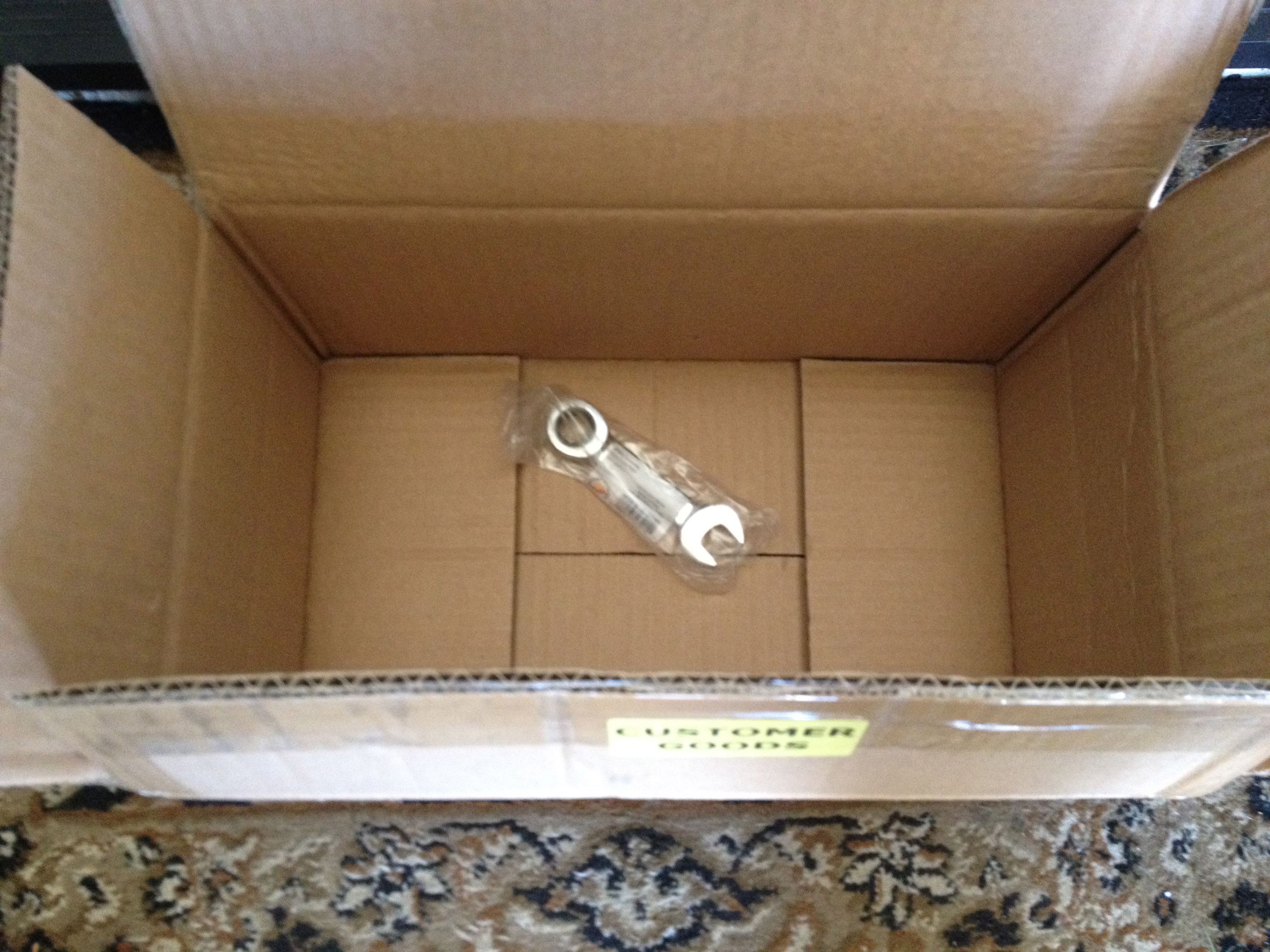 Sears Ships Tiny Wrench To Store In Giant Box