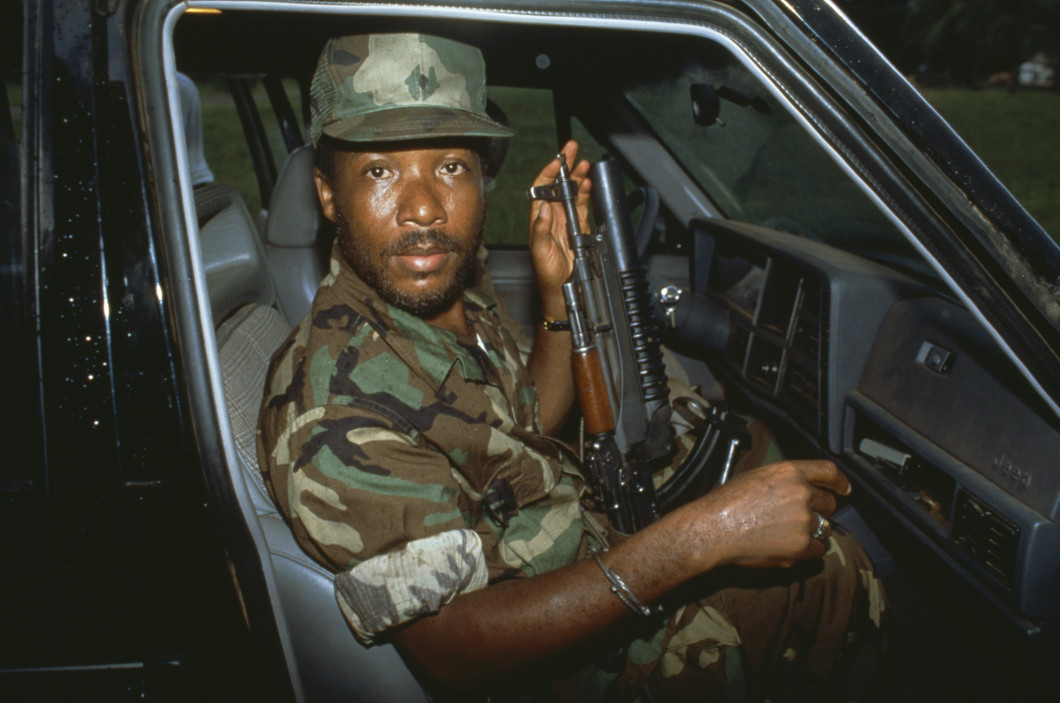 Frontline and Pro Publica's "Firestone and the Warlord" investigates the secret relationship between the American tire company and the infamous Liberian warlord/president/mass-murderer Charles Taylor (pictured). [Photo Credit: © Patrick Robert/Sygma/Corbis]