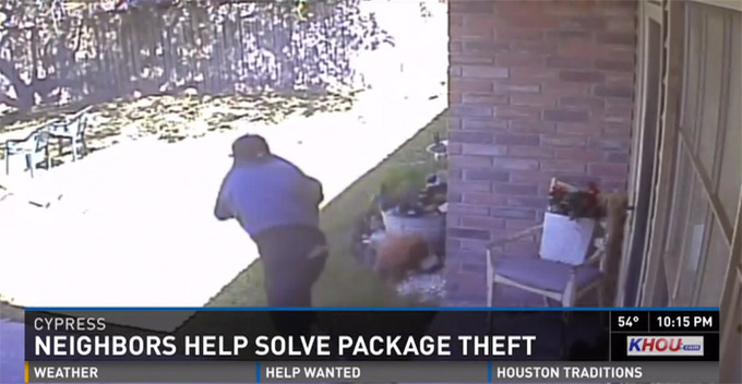 Homeowner Posts Surveillance Video To Facebook, Finds Alleged Package Thief