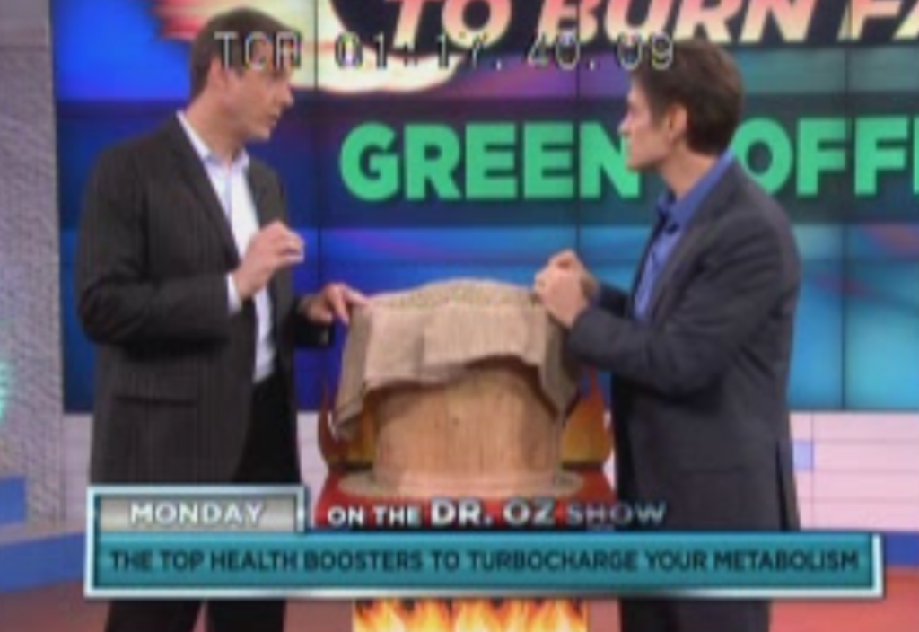 Duncan, appeared on the Dr. Oz show to talk up the disputed benefits of green coffee bean extract. The host of the show called it a miracle weight-loss cure for all body types, and that you could lose significant amounts of weight without doing anything. 