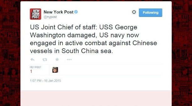 The U.S. Is Not At War With China: Hacked NY Post, UPI Twitter Accounts Post Fake News