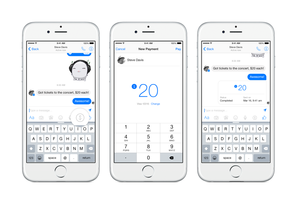 Facebook Launches Payments System For Messenger App Users
