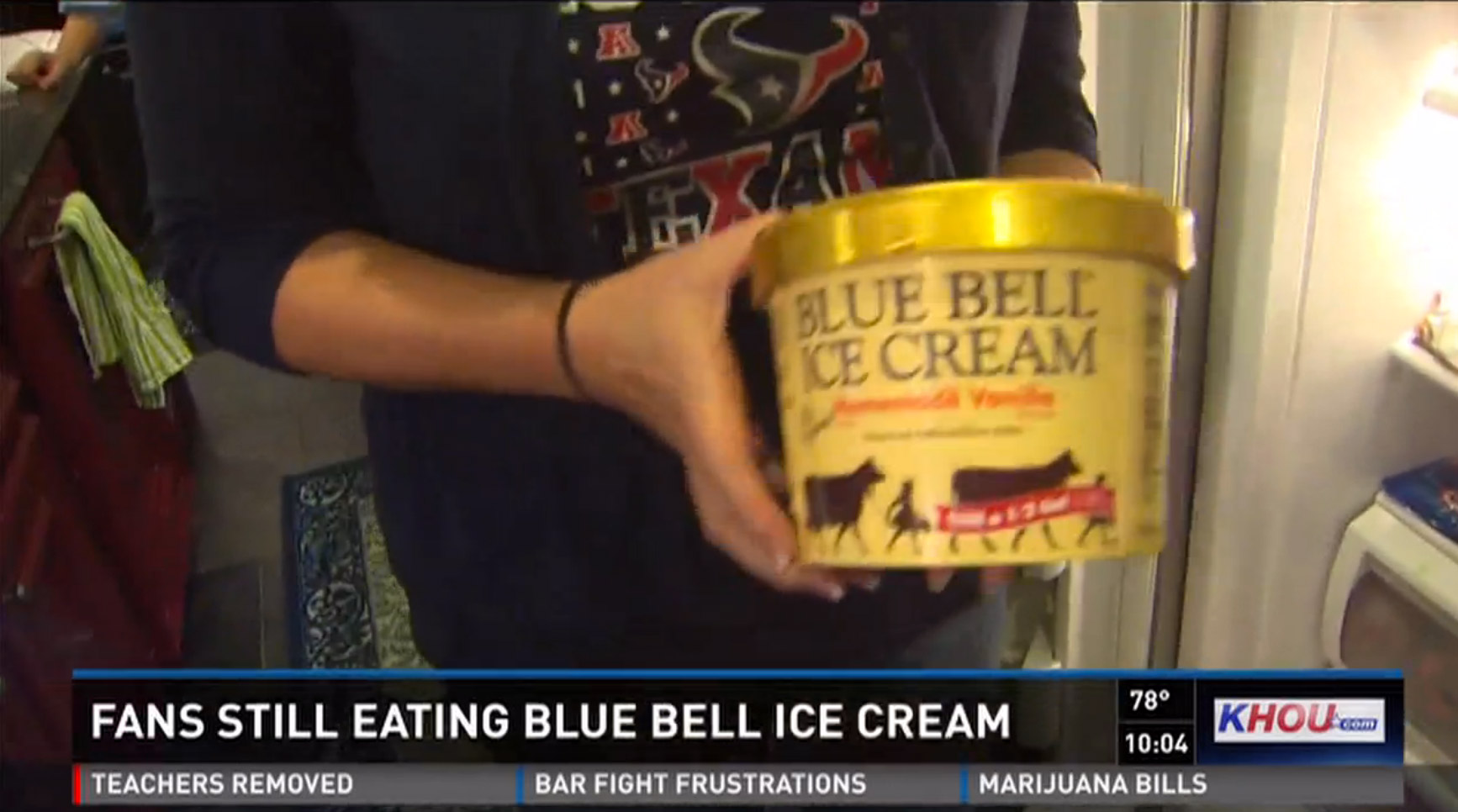 Stubborn Blue Bell Fan Keeps On Eating Potentially-Contaminated Ice Cream