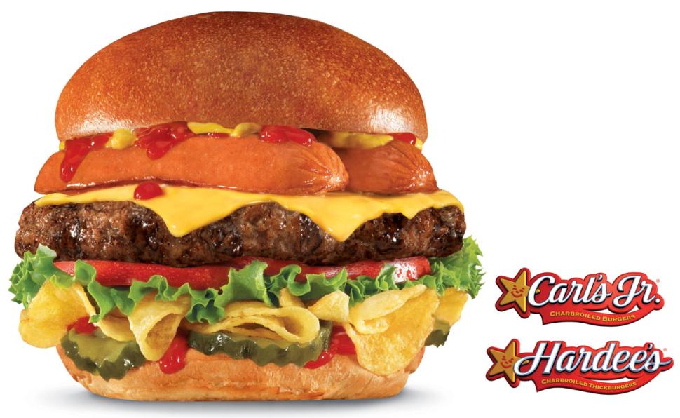 Hardee’s/Carl’s Jr. Slaps A Hot Dog & Potato Chips On A Cheeseburger, Calls It “Most American Thickburger”