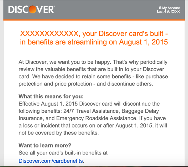 Discover Shrink Rays Credit Card Benefits