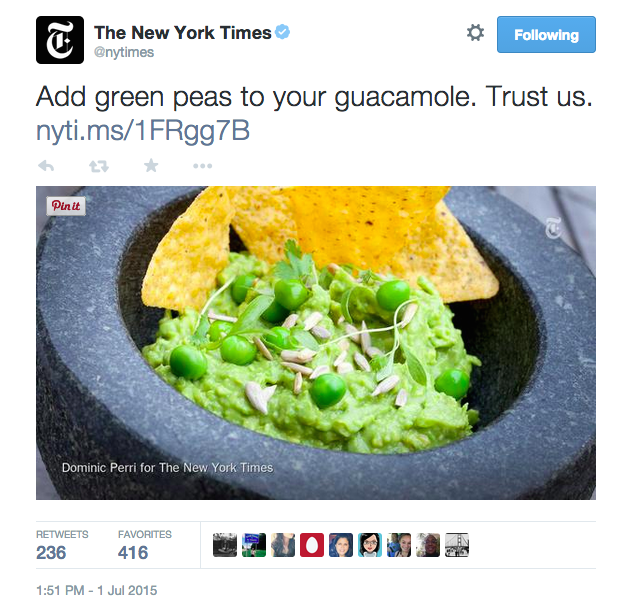 No, New York Times, No One Wants To Put Peas In Their Guacamole