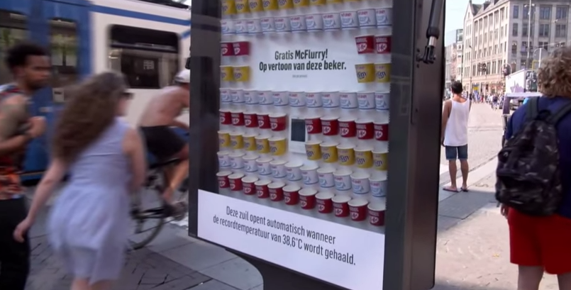 McDonald’s Billboard Offers Free McFlurries For The Hot & Hungry