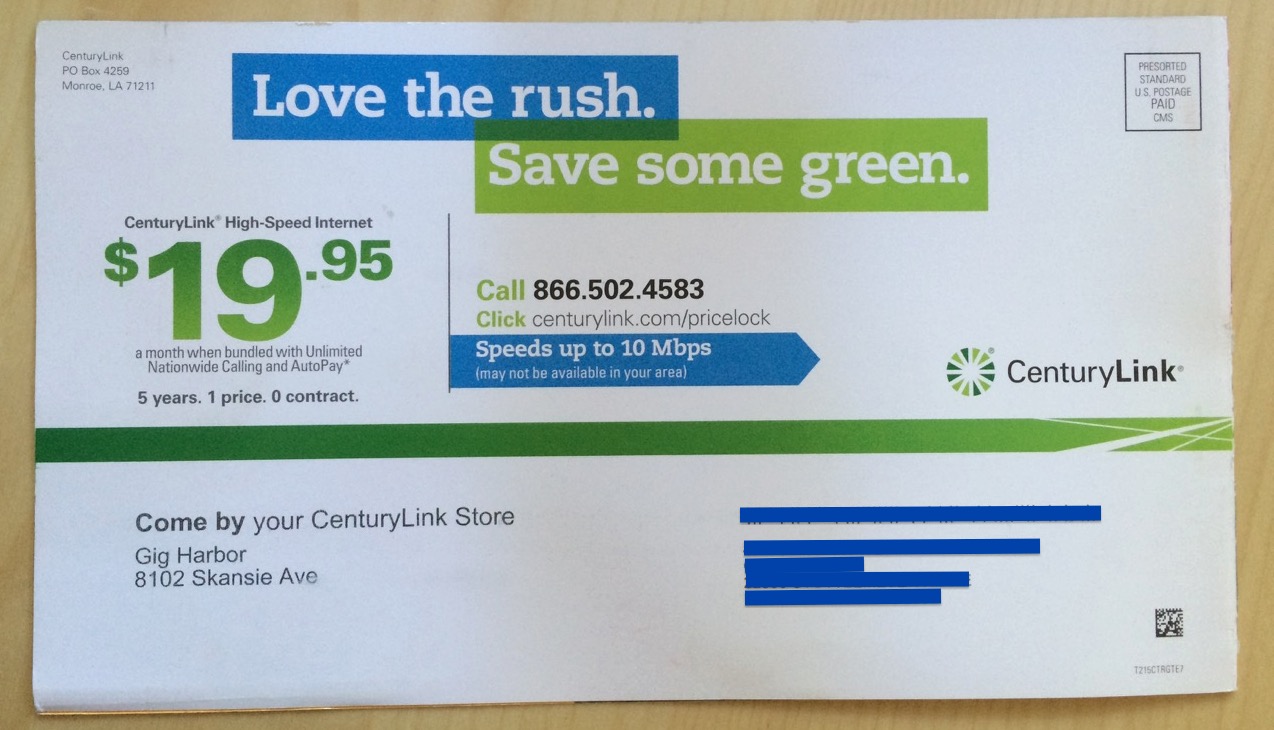 POSTSCRIPT: Even After Embarrassing Story, CenturyLink Still Has No Idea That This House Is Not On Their Network